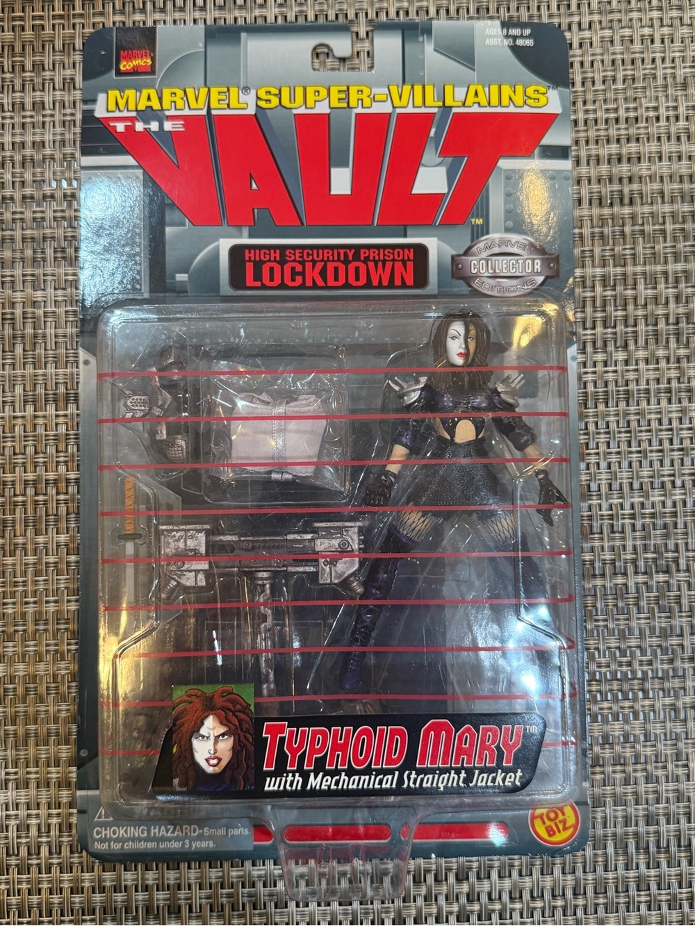 Marvel Typhoid Mary Collectible Back-Card Artwork — Red, Black, Blue